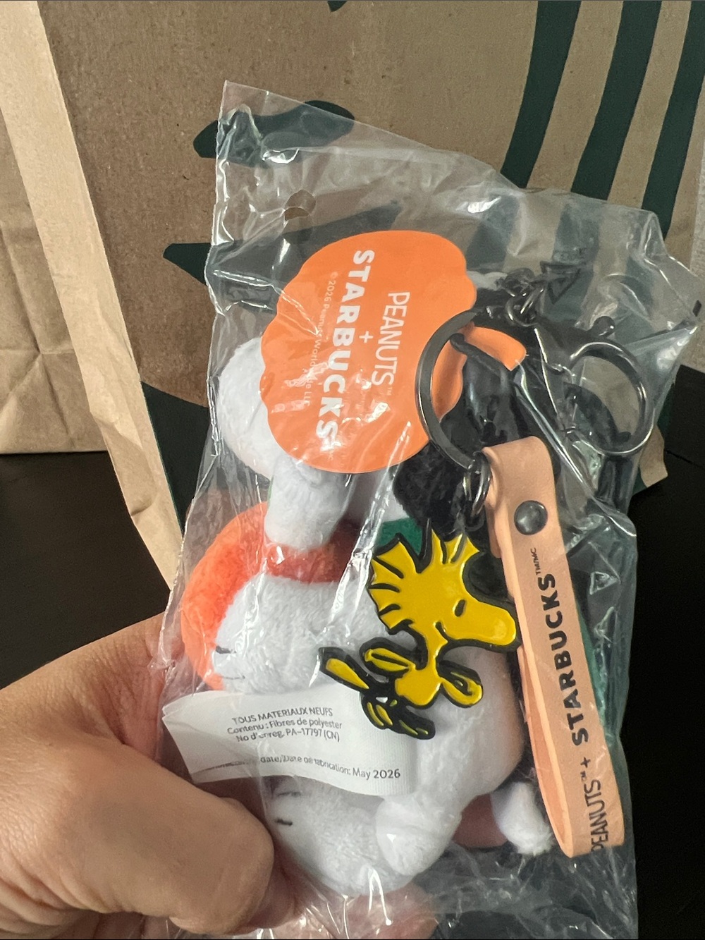 Starbucks Snoopy Plush Charm Keychain - Picture 4 of 10